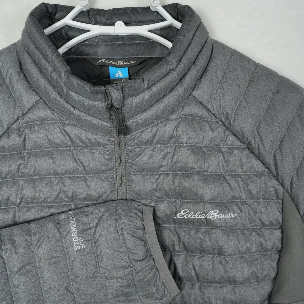 Eddie Bauer First Ascent‎ MicroTherm 2.0 Down Jacket Grey Women XL Stormdown 800